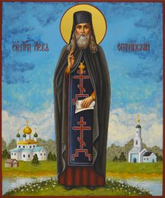 Рукописная икона Лев Оптинский №2