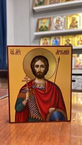 Рукописная икона Артемий Антиохийский