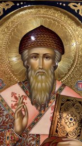 Рукописная икона Спиридон Тримифунтский №24