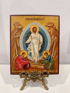 Рукописная икона Воскресение Христово №19 (Размер 17х21 см)