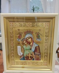 Рукописная икона Достойно Есть