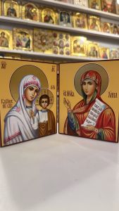 Рукописная икона Анна Праведная Мать Пресвятой Богородицы