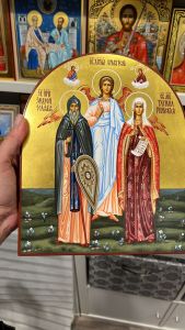 Рукописная семейная икона Андрей Ослабя, Татьяна Рим., Ангел Хранитель №141