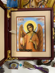Рукописная икона Ангел Хранитель 145 