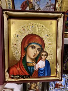 Рукописная Казанская икона 90 