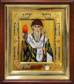 Рукописная икона Спиридон Тримифунтский 20 (Размер 27*31 см)