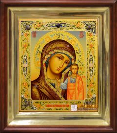 Рукописная Казанская икона с камнями 86 