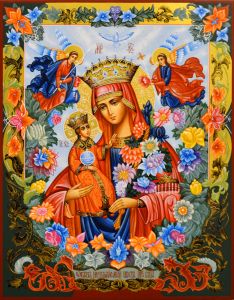 Рукописная икона Неувядаемый Цвет 54 (Размер 22*28 см)
