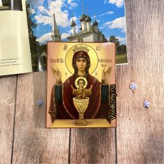 Рукописная икона Неупиваемая Чаша масло №16 (Размер 13х16 см)