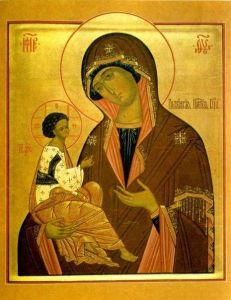 Рукописная икона Гребневская 