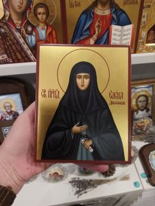 Рукописная икона Елена Дивеевская
