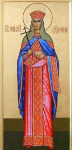 Рукописная икона Елена Равноапостольная
