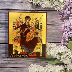Рукописная икона Всецарица №11 (Размер 17х21 см)
