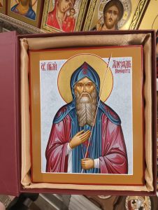Рукописная икона Александр Пересвет