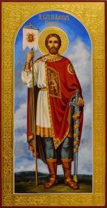 Рукописная икона Александр Невский №78 