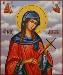 Рукописная икона Маргарита Антиохийская 3