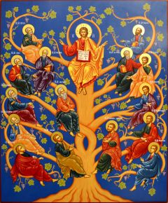 Рукописная икона Лоза Истинная