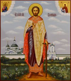 Рукописная икона Василько Ростовский