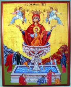 Рукописная икона Живоносный Источник