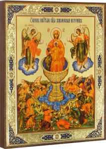 Рукописная икона Живоносный Источник