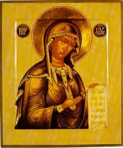 Рукописная икона Боголюбская-Зимаровская