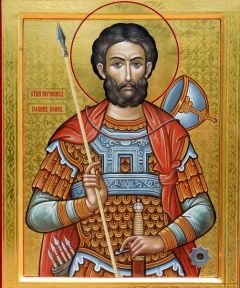 Рукописная икона Иоанн Воин