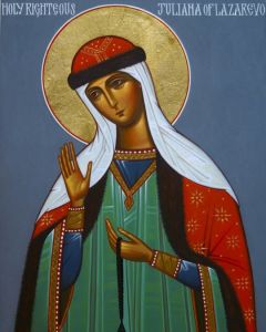 Рукописная икона Иулиания Лазаревская