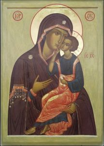 Рукописная икона Любятовская