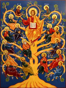 Рукописная икона Лоза Истинная