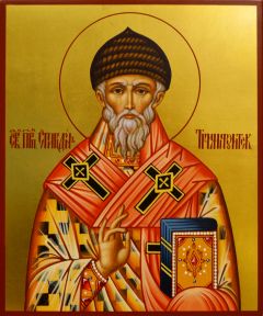 Рукописная икона Спиридон Тримифунтский 15