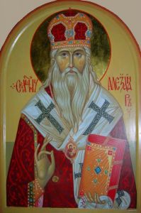 Рукописная икона Александр Харьковский