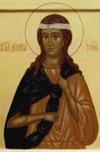 Рукописная икона Домна Томская