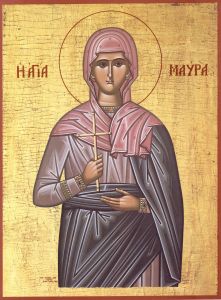 Рукописная икона Мавра Фиваидская