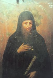 Рукописная икона Моисей Печерский