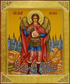 Рукописная икона Архангел Михаил №63 