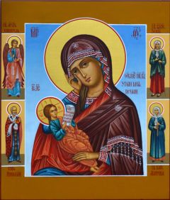 Рукописная икона Утоли моя печали