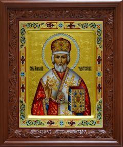 Рукописная икона Святитель Николай Чудотворец 6