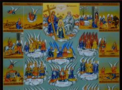 Рукописная икона 9 Ангельских Чинов