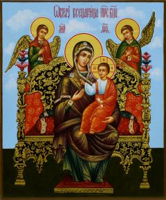 Рукописная икона Всецарица 7