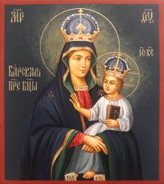 Рукописная икона Барская 