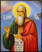 Рукописная икона Илия Пророк 5