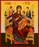 Рукописная икона Всецарица 12 (Размер 17*21 см)