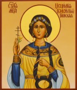 Рукописная икона Кикилия (Цецилия) Римская
