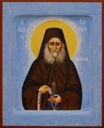 Рукописная икона Иосиф Исихаст