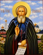 Рукописная икона Сергий Радонежский 36
