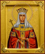 Рукописная икона Елена Равноапостольная 16 (Размер 17*21 см)