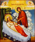 Рукописная икона Явление Креста святой Нине
