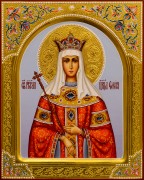 Рукописная икона Елена равноапостольная 20 (Размер 17*21 см)