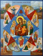 Рукописная икона Неопалимая Купина 23