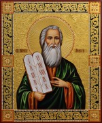 Рукописная икона Моисей Пророк